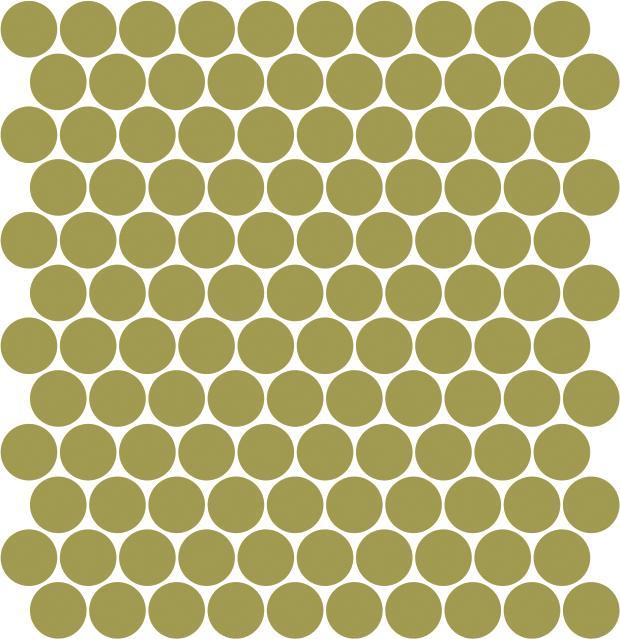 Glossy Finish Moss Green Gloss Coin Ceramic tile 320x330 mm