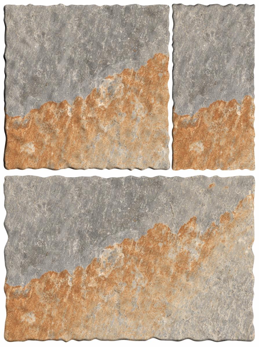 Matte Finish Multi Wavy Edge Modular Vitrified tile 455X305, 305X305,155X305 mm