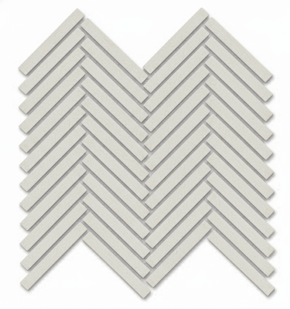 Glossy Finish Mushroom Gloss 3D Duo Herringbone Ceramic tile 255x270 mm