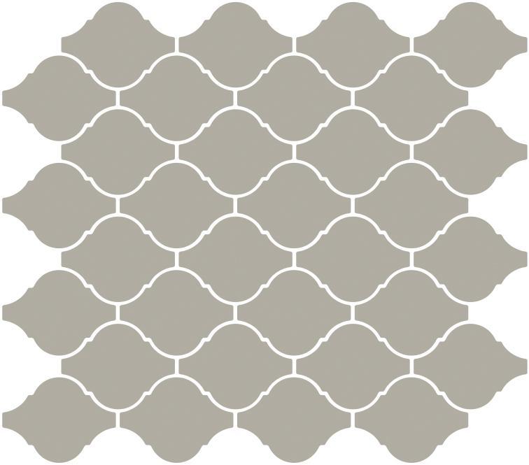 Glossy Finish Mushroom Gloss Arabesque Ceramic tile 245x285 mm