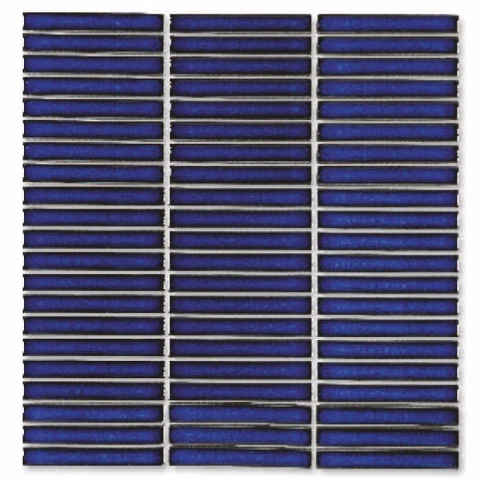 Glossy Finish Navy Blue Gloss 3D Stacked Bone Ceramic tile 285x300 mm