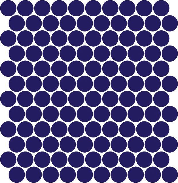 Glossy Finish Navy Blue Gloss Coin Ceramic tile 320x330 mm
