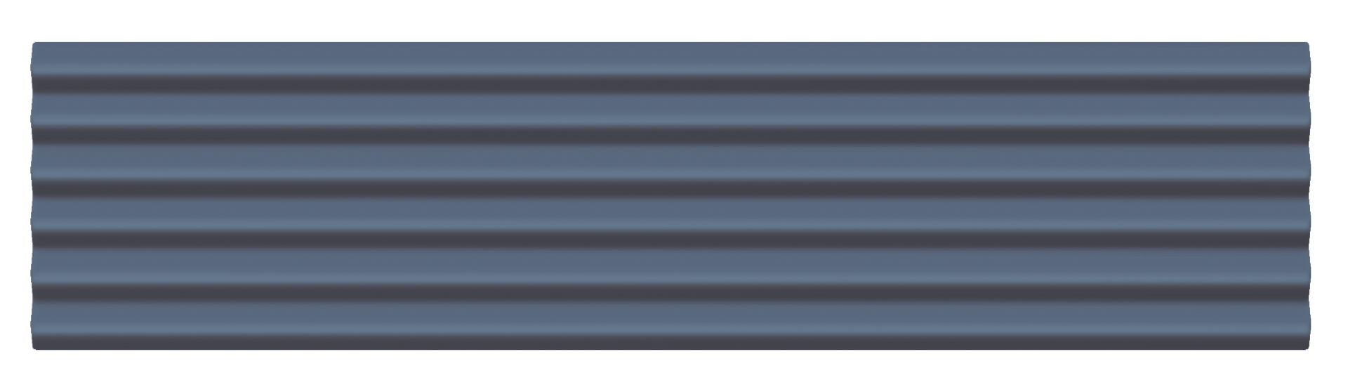 Matte Finish Navy Blue Matte Ridges Subway Ceramic tile 75x300 mm