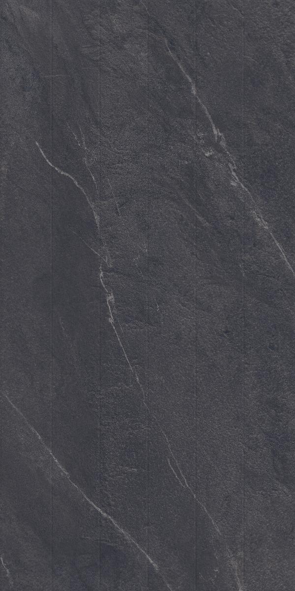 Matte Finish Nero Limecrest Rustic Strip Punch Glazed Vitrified Tiles Floor Tiles