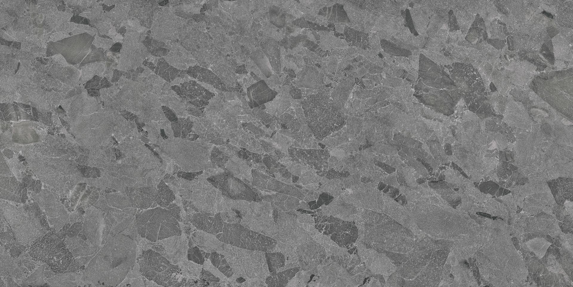 Carving Finish Nero Terrazzo Carving Glazed Vitrified Tiles 600x1200 mm