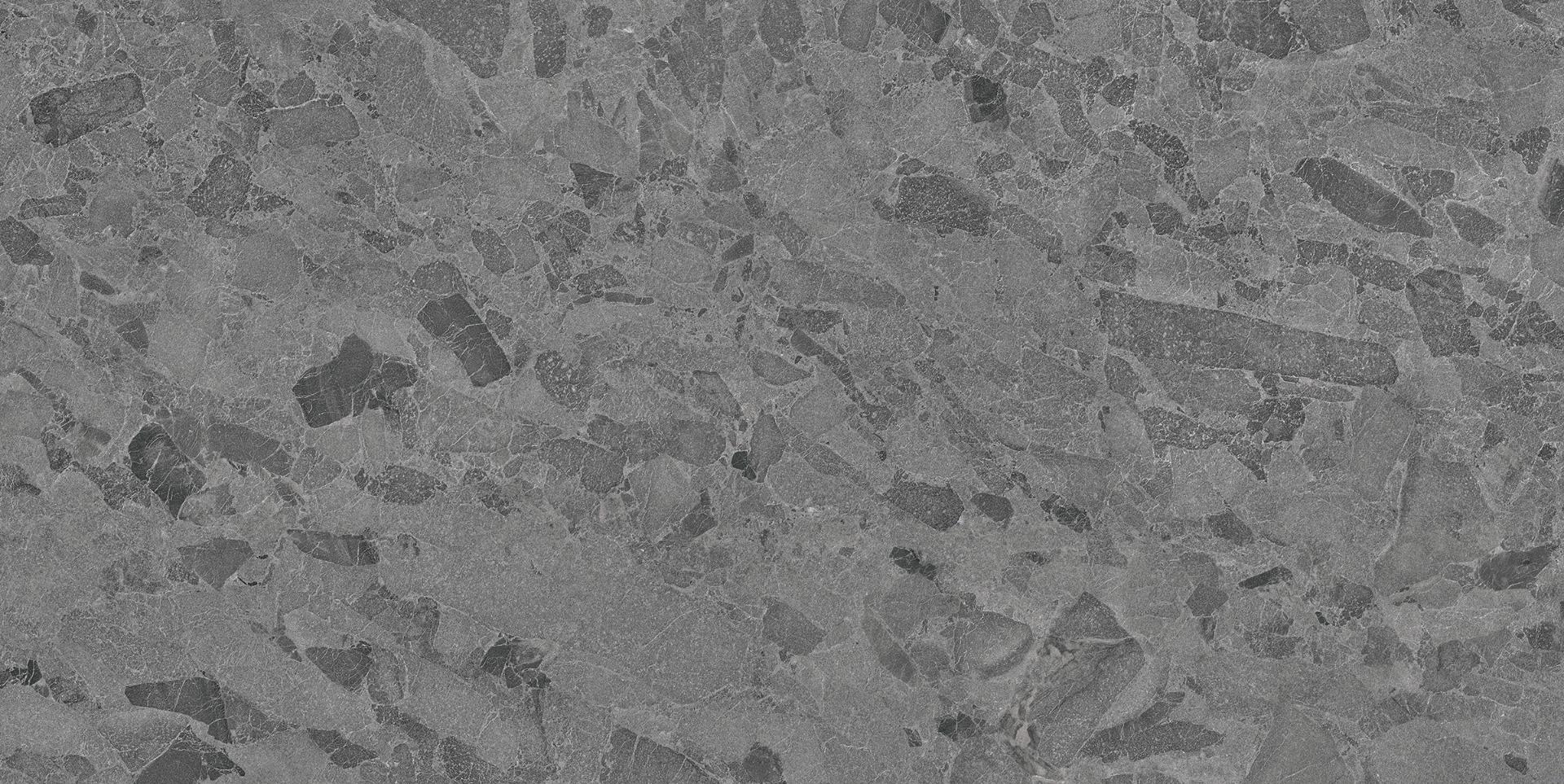 Carving Finish Nero Terrazzo Carving Glazed Vitrified Tiles 600x1200 mm