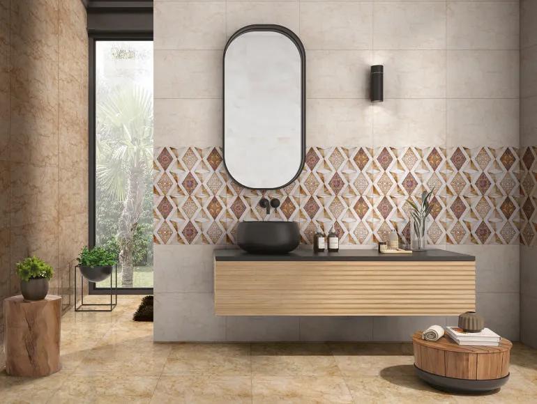 Glossy Finish ODH Accent Diamond Art HL  Ceramic tile 300x450 mm