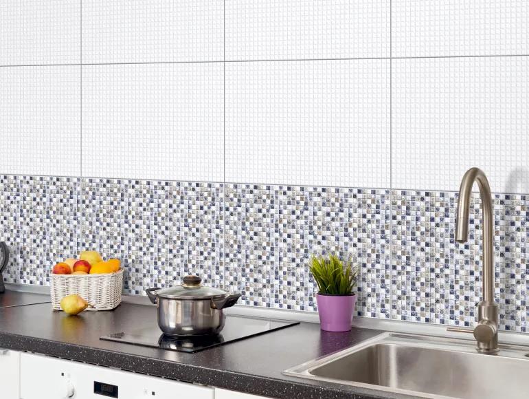 Glossy Finish ODG Aliza Mosaic Blue Ceramic tile 300x450 mm