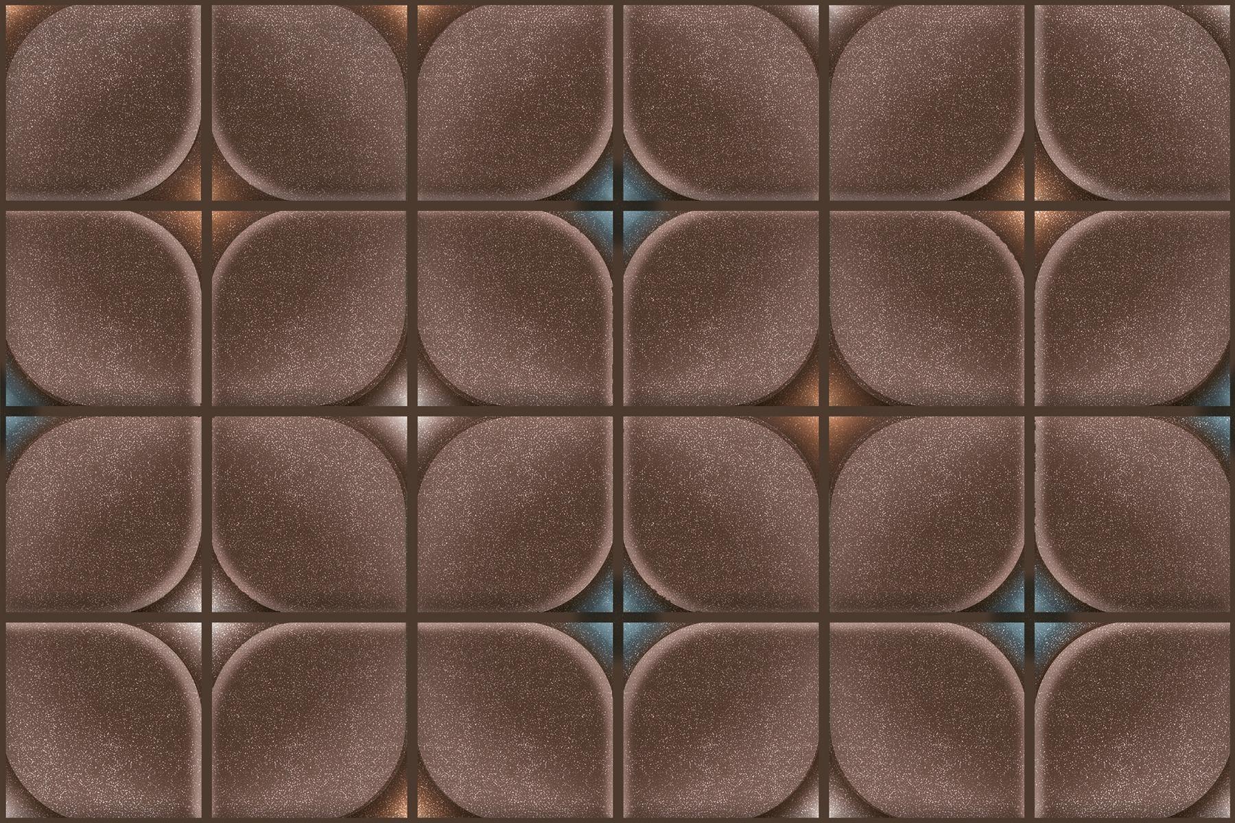 Glossy Finish ODG Brown Star Petal Ceramic tile 300x450 mm