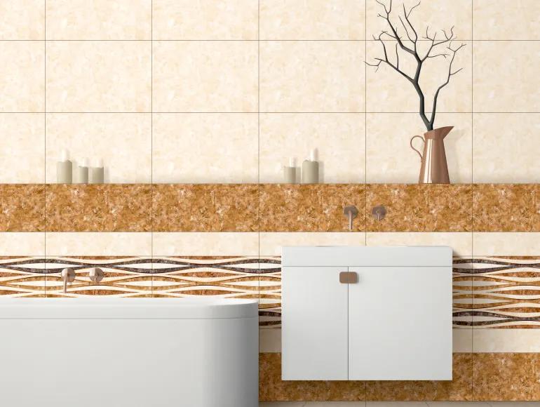 Glossy Finish ODG Canika Brown DK Ceramic tile 300x450 mm
