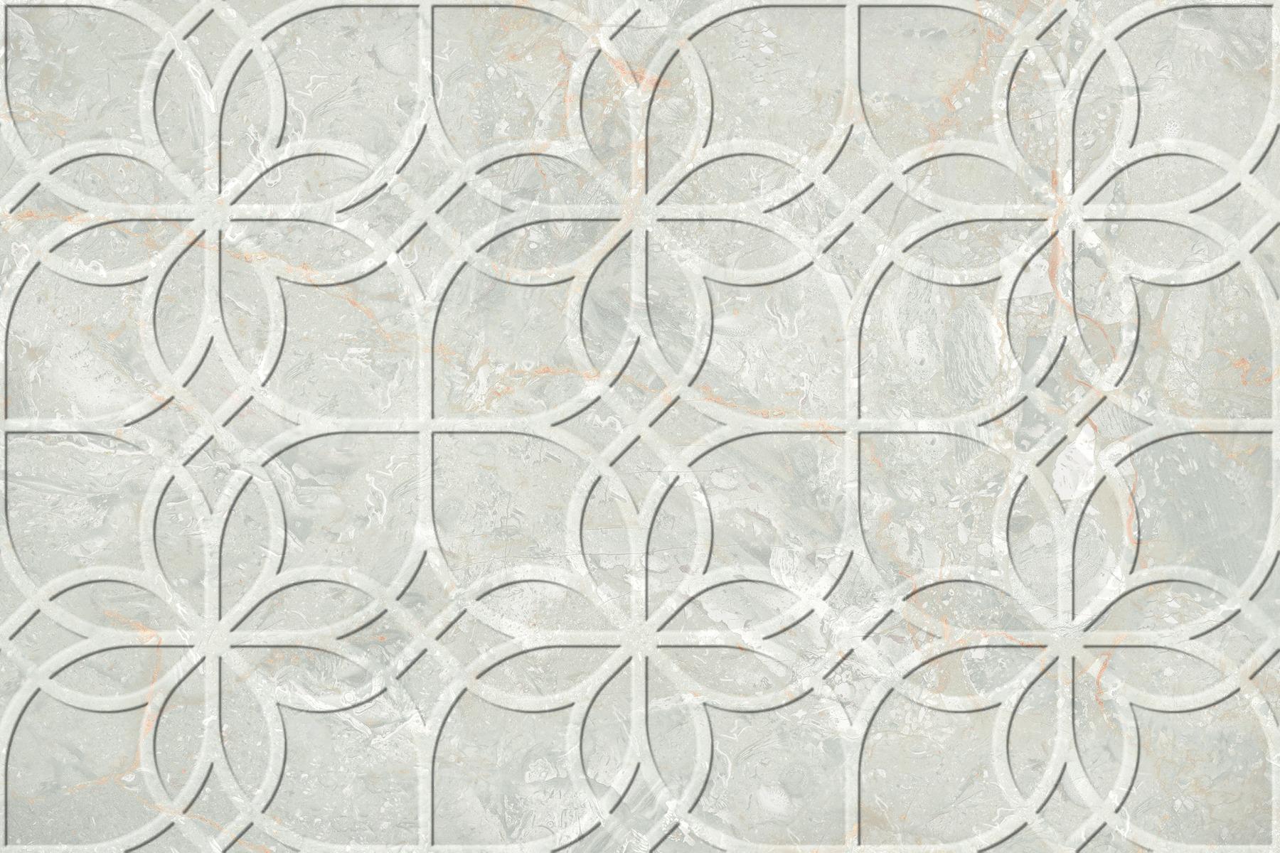 Glossy Finish ODG Green LT Breccia Petals Ceramic tile 300x450 mm