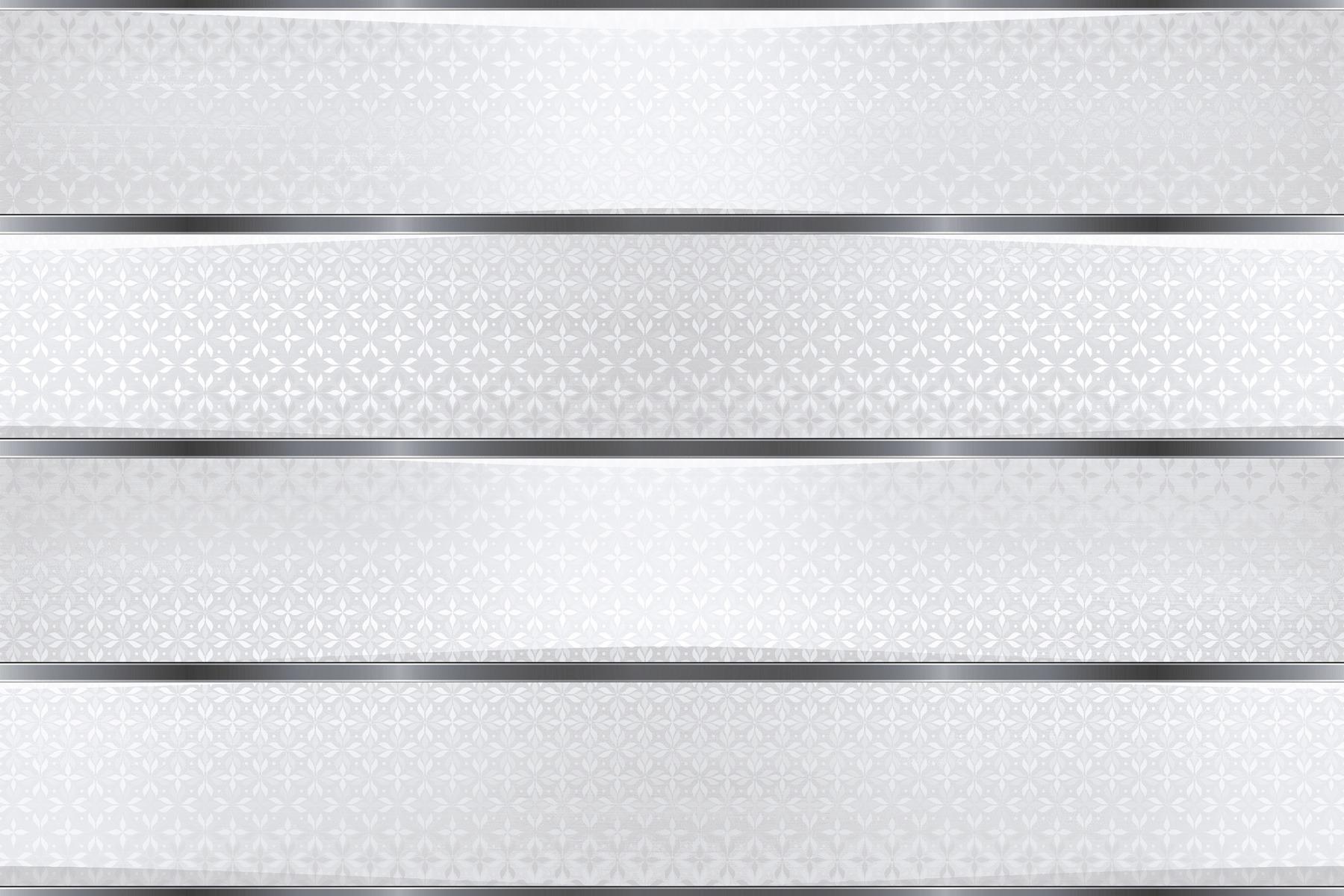 Glossy Finish ODG Grey Floral Grid Strips Ceramic tile 300x450 mm