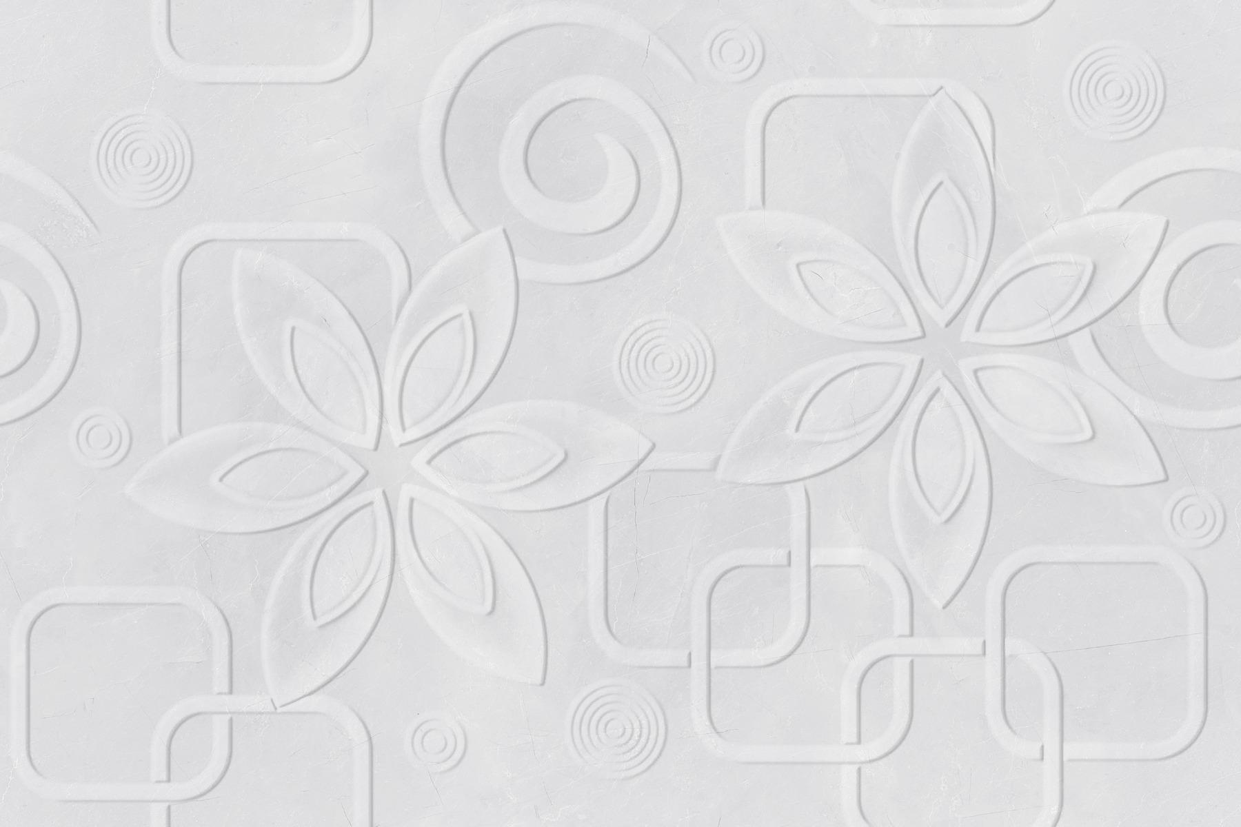 Glossy Finish ODG Silver Armani Petals Ceramic tile 300x450 mm