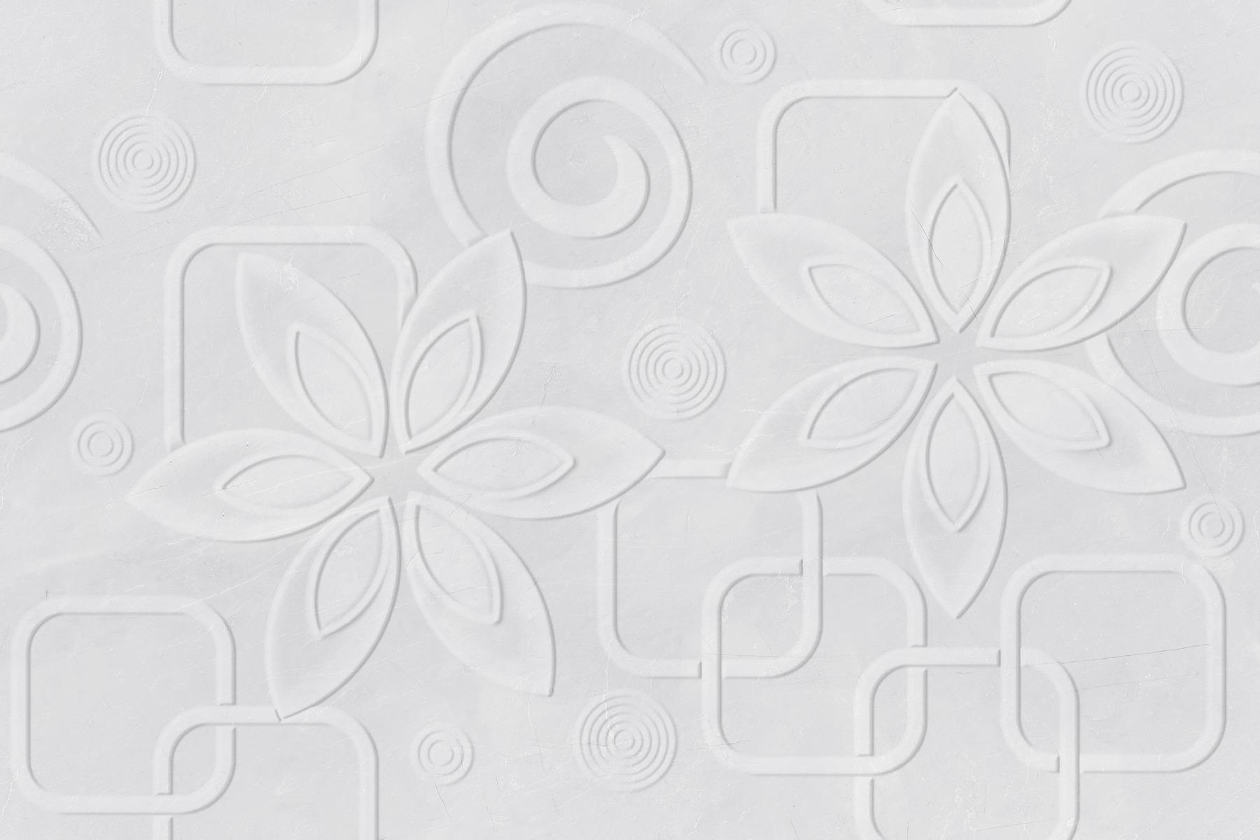 Glossy Finish ODG Silver Armani Petals Ceramic tile 300x450 mm