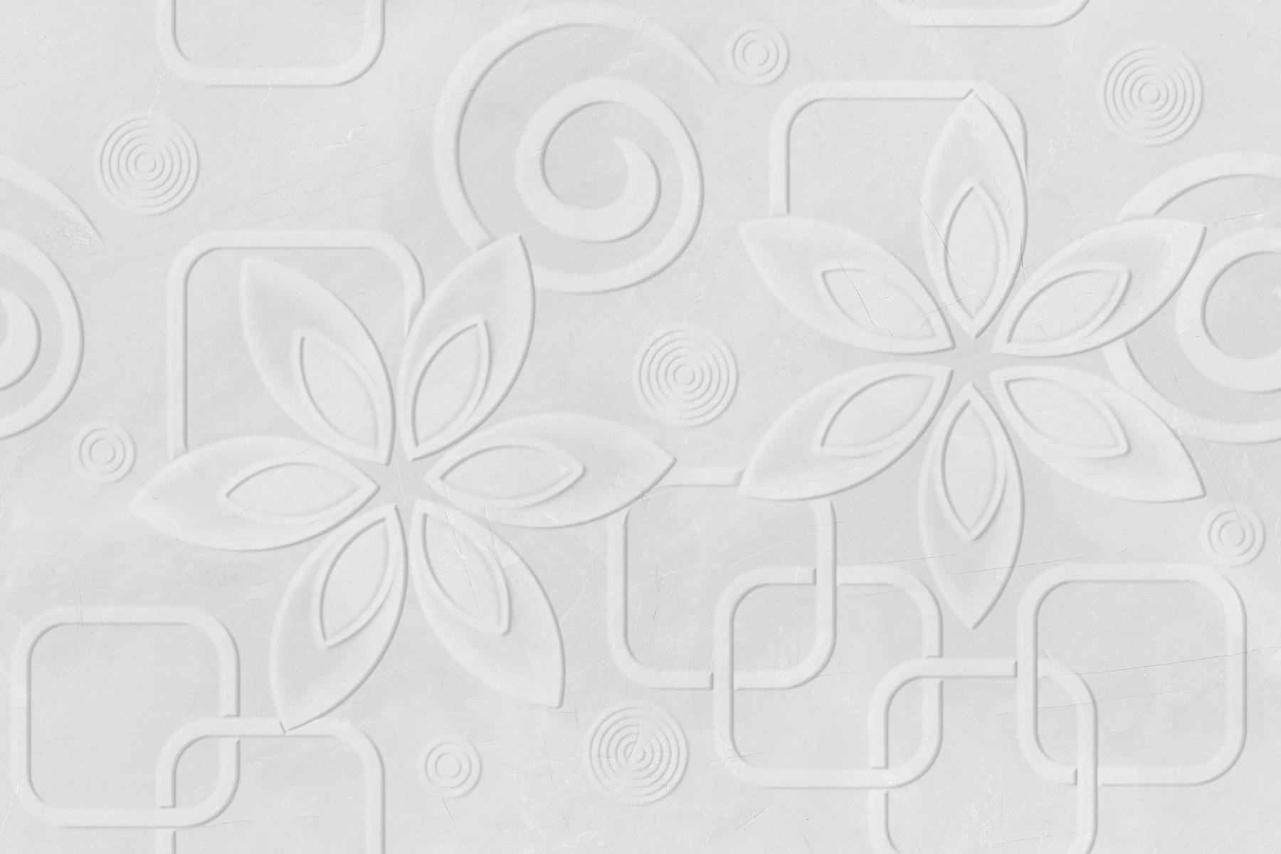 Glossy Finish ODG Silver Armani Petals Ceramic tile 300x450 mm