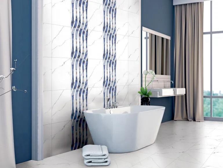 Glossy Finish ODG Statuario Bianco Ceramic tile 300x450 mm