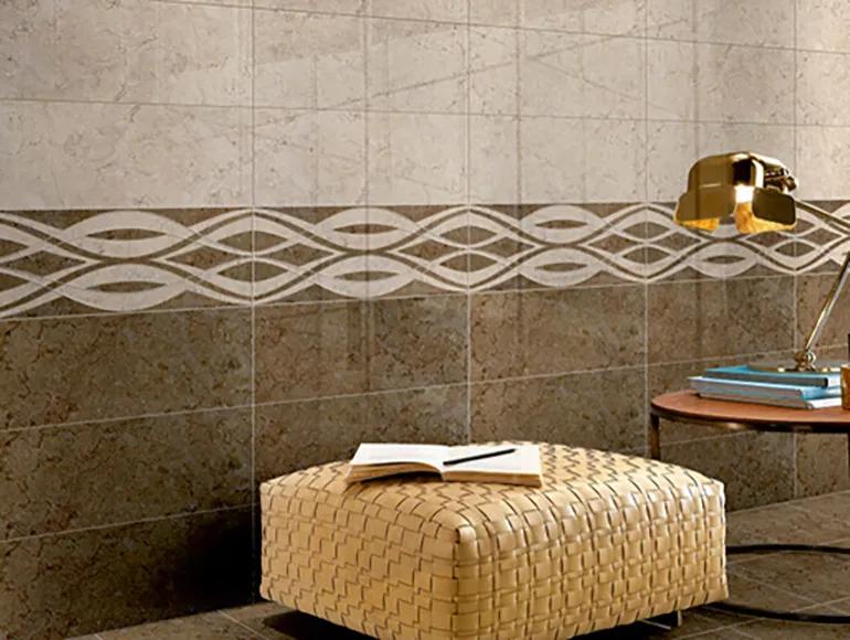 Glossy Finish ODG Victoria Brown Ceramic tile 300x600 mm