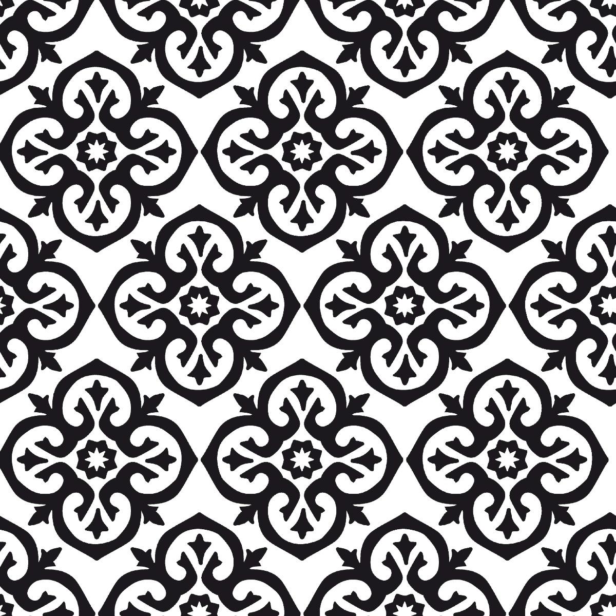 Matte Finish Arteza ODM EC Black Grid Athangudi Art Ceramic tile 300x300 mm