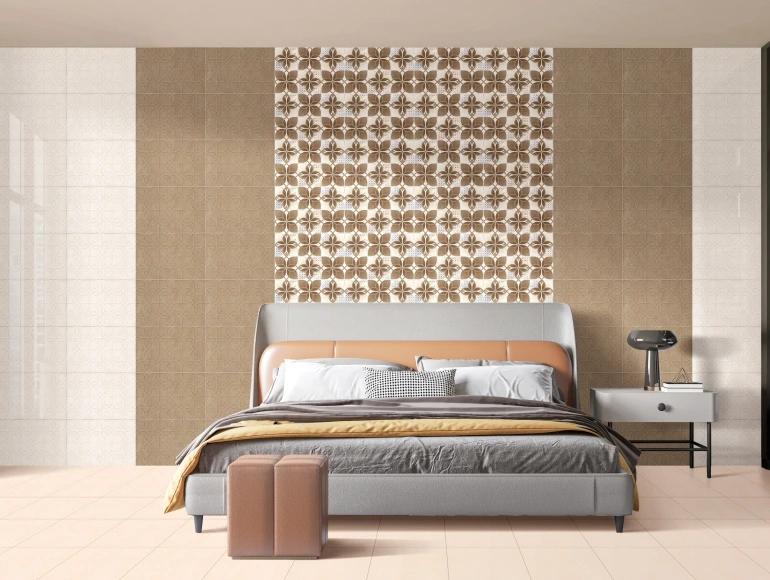 Glossy Finish ODG Brown Petals Sand Ceramic tile 300x450 mm