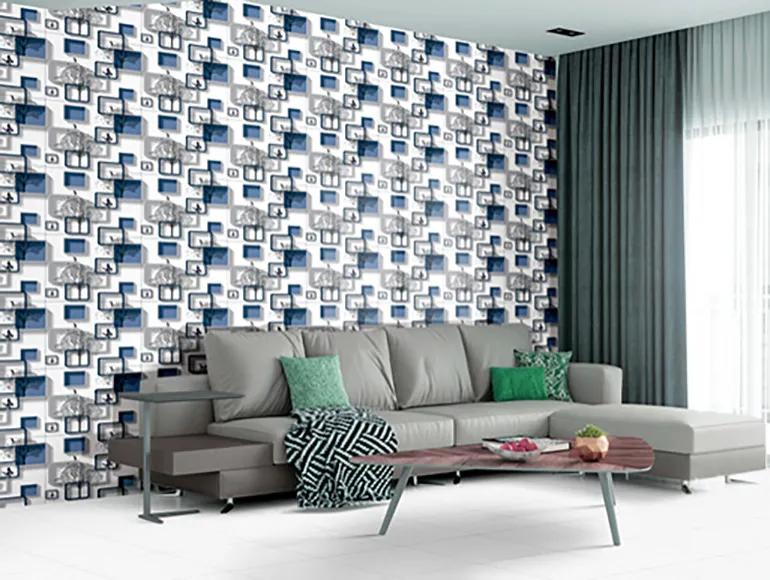 Glossy Finish OHG Blue 3D Square HL Ceramic tile 300x450 mm