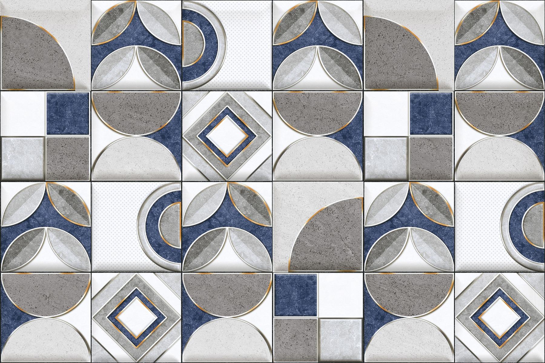 Glossy Finish OHG Geometric Sandstorm Mosaic HL Ceramic tile false