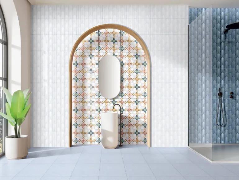 Glossy Finish OHG Multi Leaves Scales HL Ceramic tile 300x450 mm