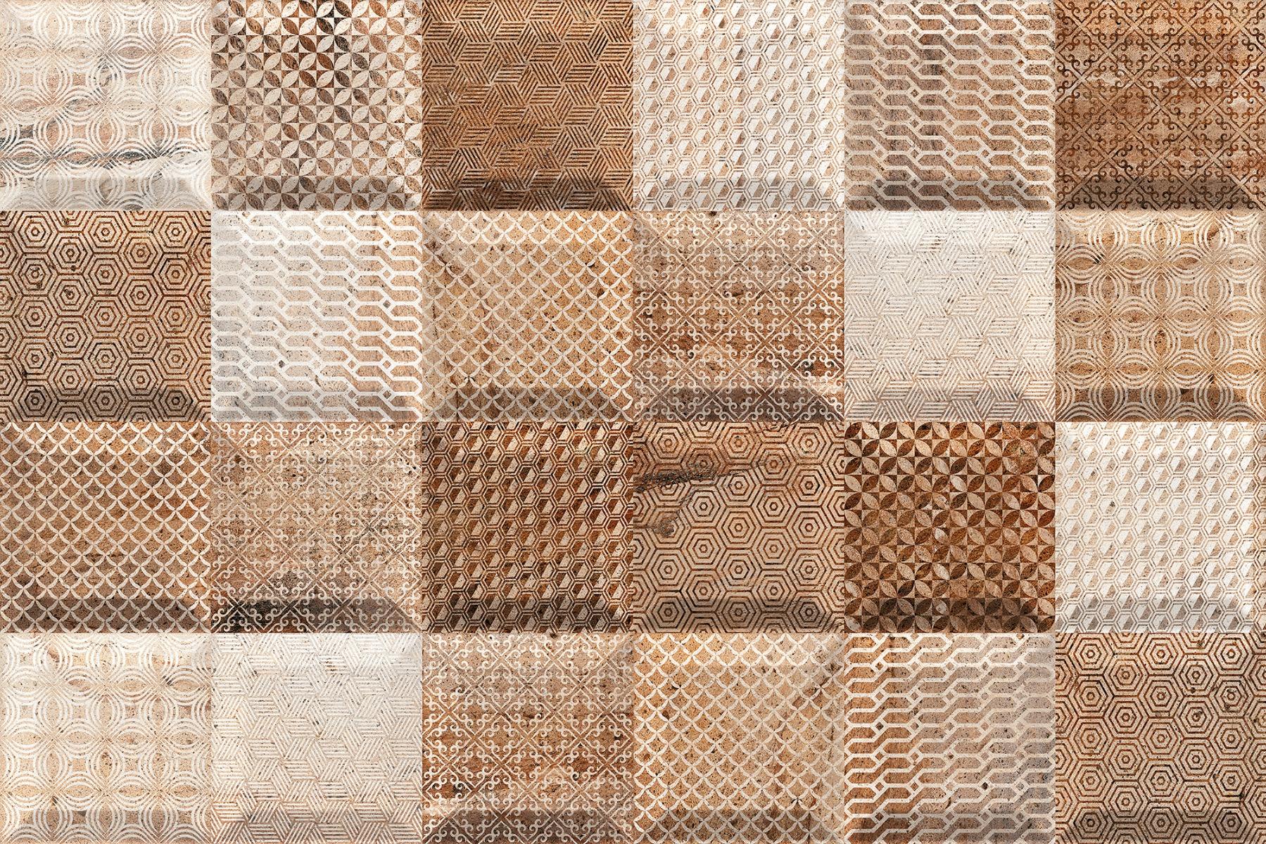 Glossy Finish OHG Ornamental Mosaic Quartz HL Ceramic tile 300x450 mm