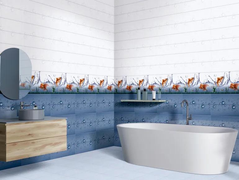 Glossy Finish OHG Sea Goldfish Drops HL Ceramic tile 300x450 mm
