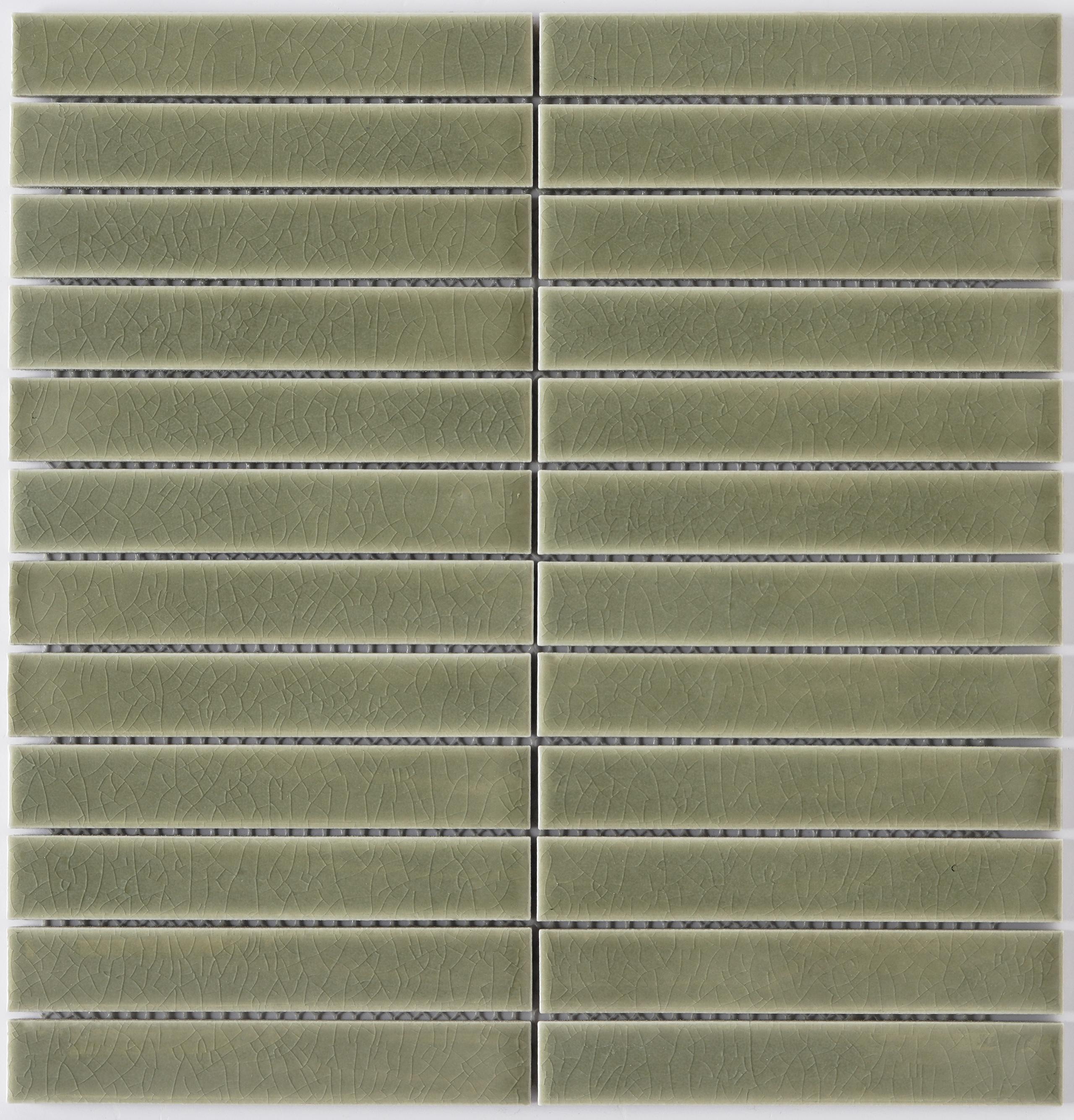 Glossy Finish Olive Gloss 3D KitKat Ceramic tile 290x300 mm