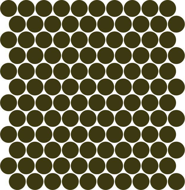 Glossy Finish Olive Green Gloss Coin Ceramic tile 320x330 mm