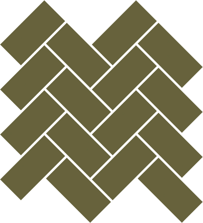 Glossy Finish Olive Green Stacked Herringbone Gloss Ceramic tile 269x275 mm