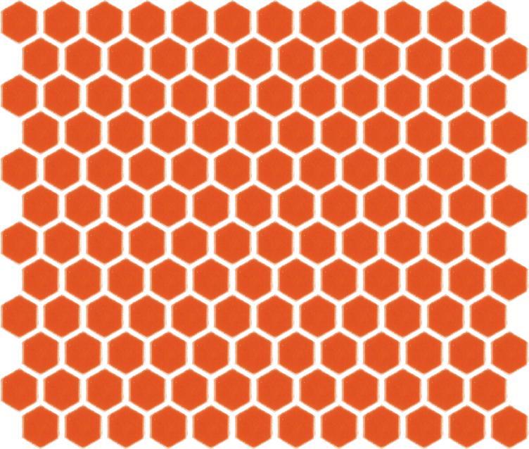 Glossy Finish Orange Gloss 3D Mini Hexagon Ceramic tile 255x295 mm
