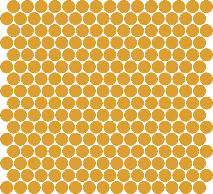 Glossy Finish Orange Gloss Penny Round Ceramic tile 294x313 mm