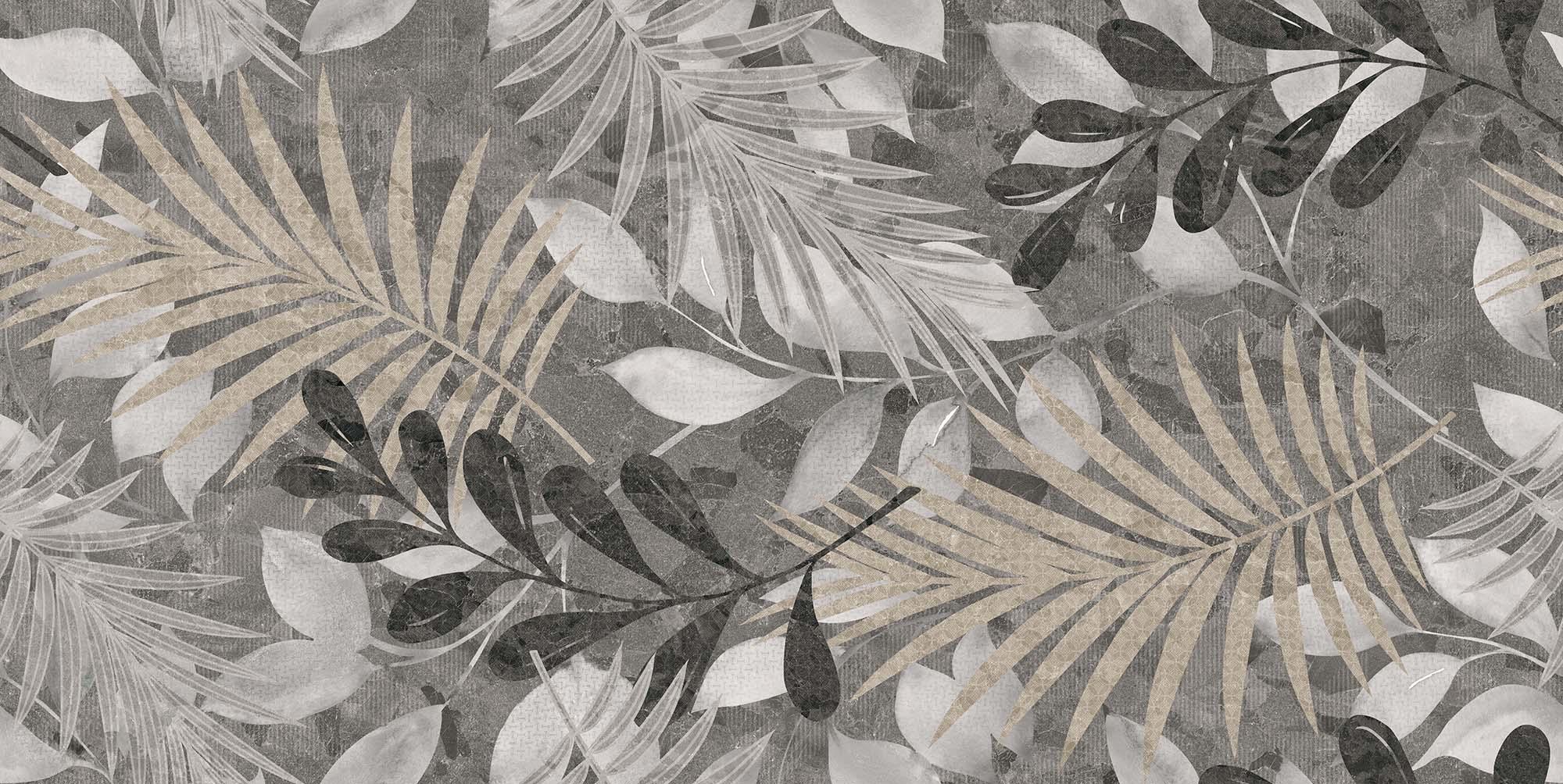 Matte Finish Palm Whisper GHR Wallpaper Vitrified tile 600x1200 mm