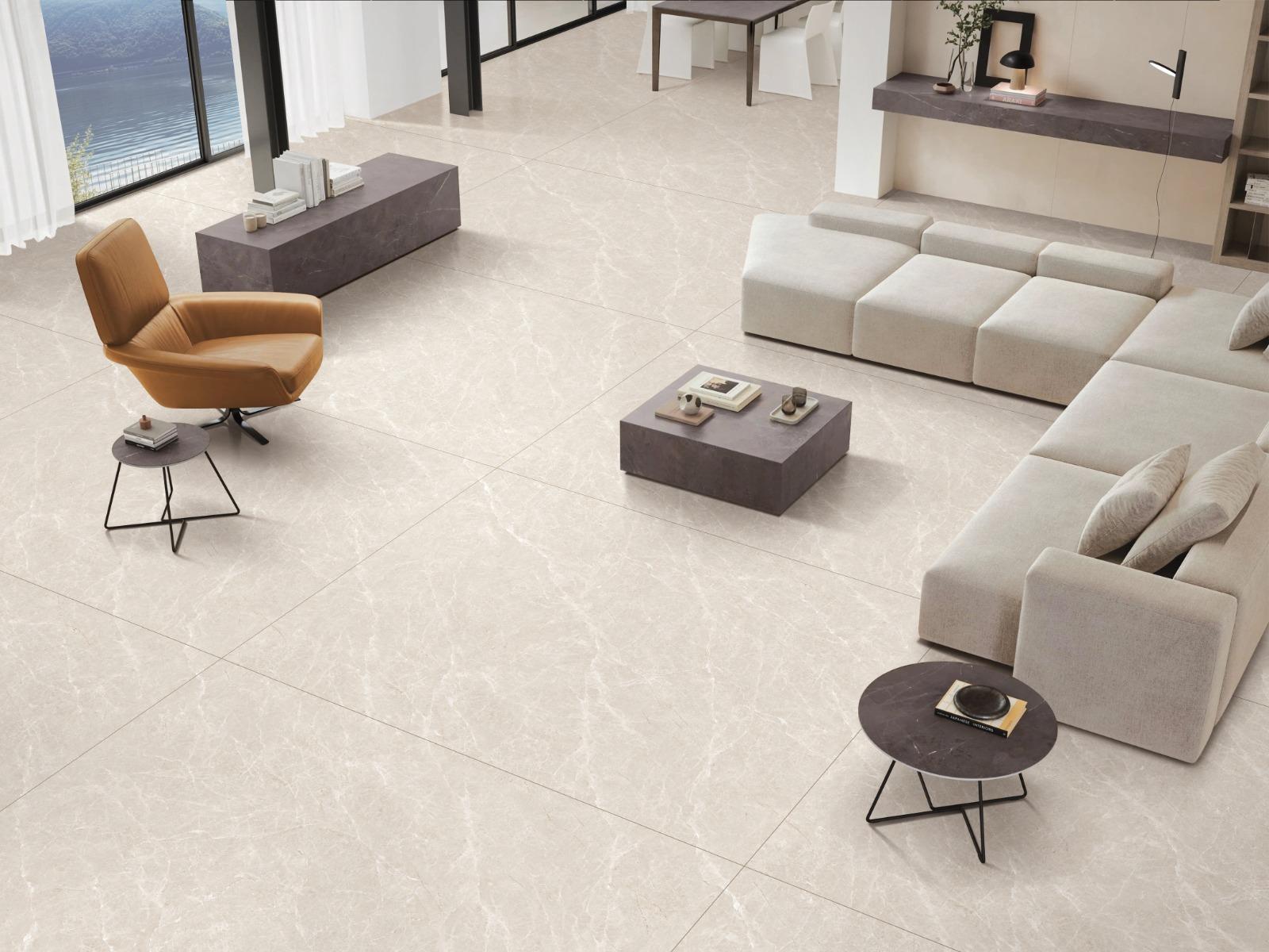 Matte Finish Peanut Emperador Papertouch Glazed Vitrified Tiles Floor Tiles