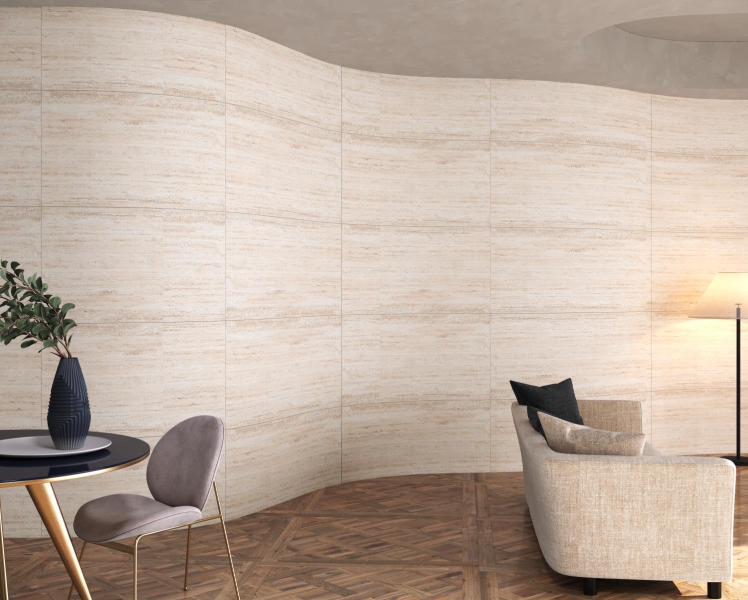 Matte Finish Pearl Navona Romanite Flexi false tile 600x1200 mm