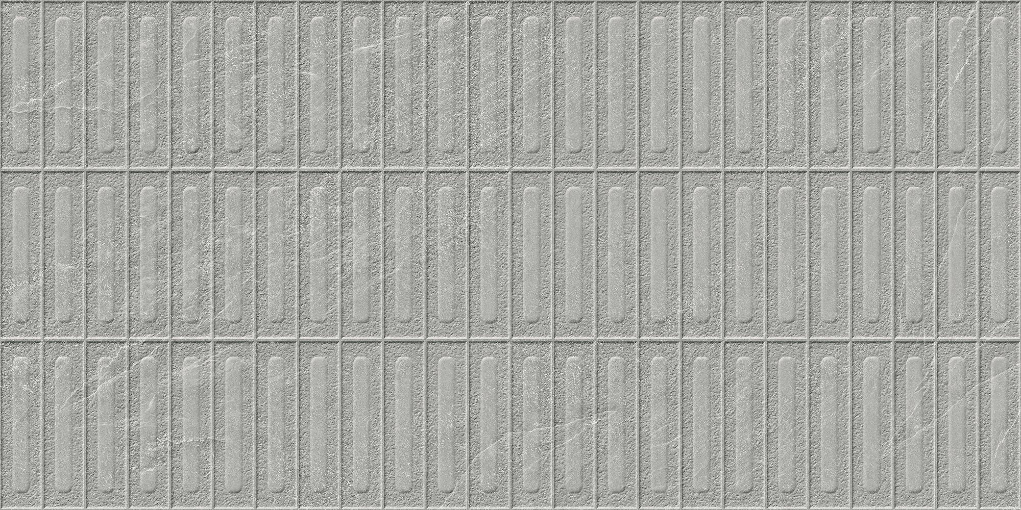 Matte Finish Pewter Kitkat Punch Wallpaper Vitrified tile 600x1200 mm