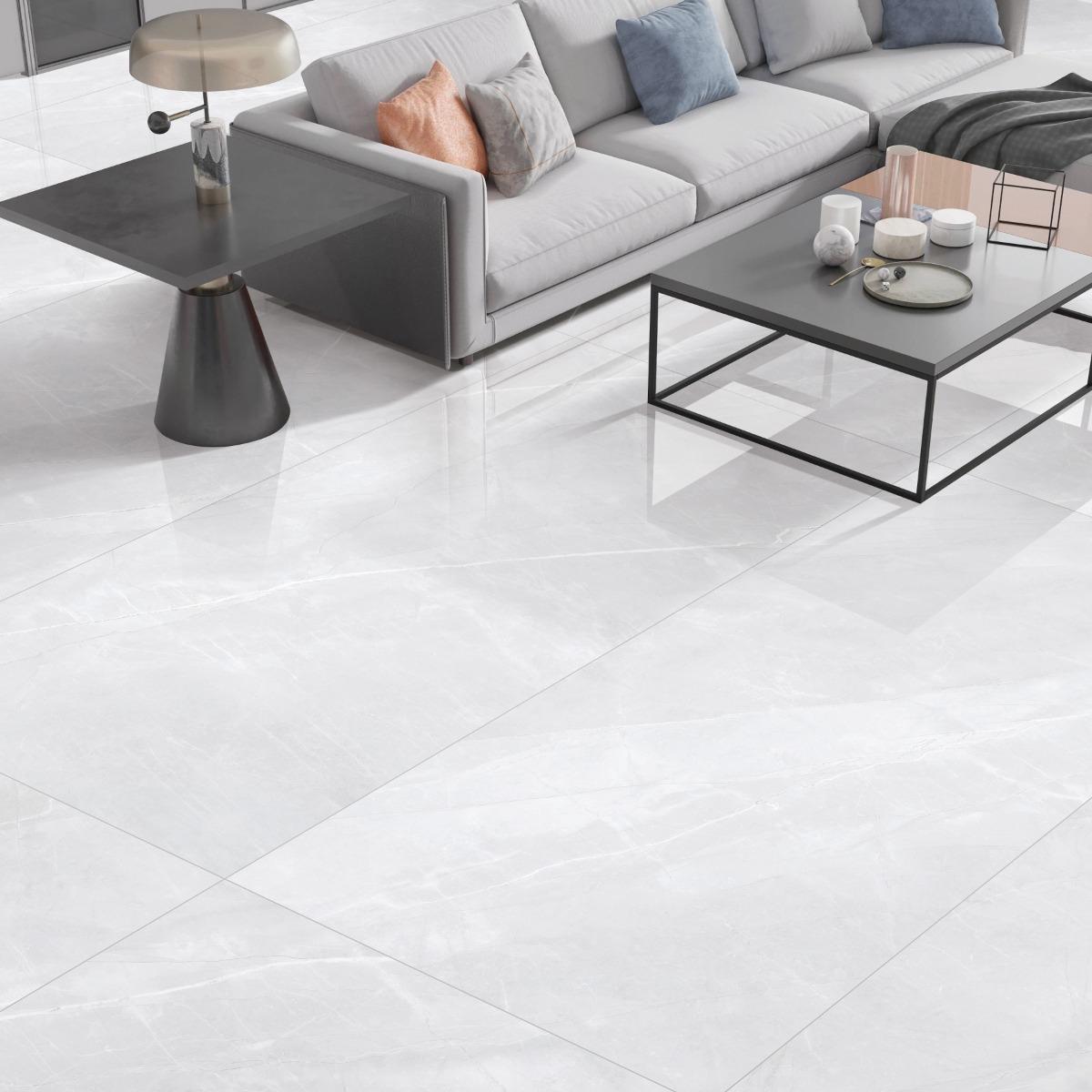 Glossy Finish PGVT Armani Marble Grey Lt Glazed Vitrified Tiles 800x1600 mm
