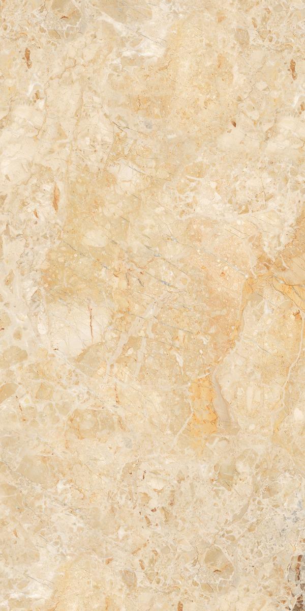 Glossy Finish PGVT Breccia Marble Beige Glazed Vitrified Tiles 800x1600 mm