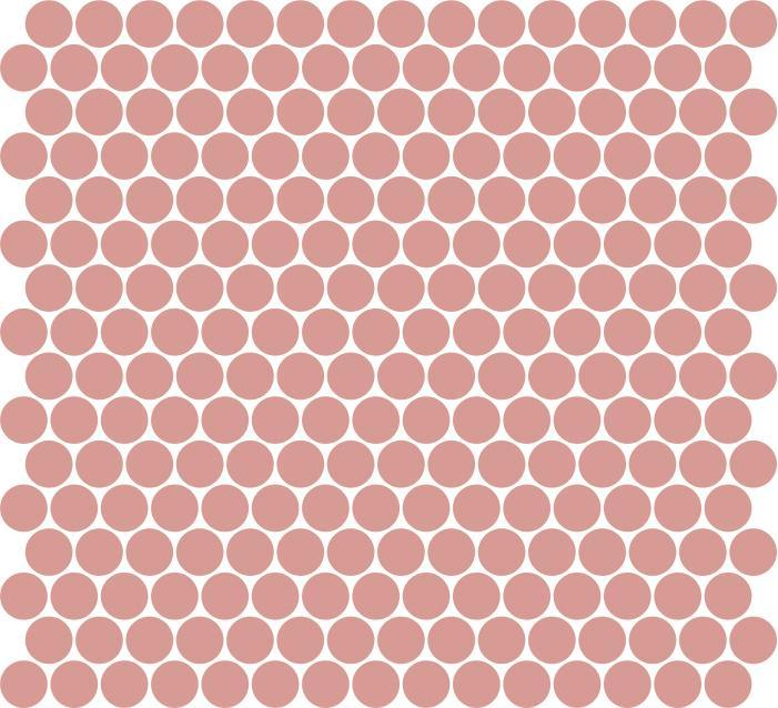 Glossy Finish Pink Gloss Penny Round Ceramic tile 294x313 mm