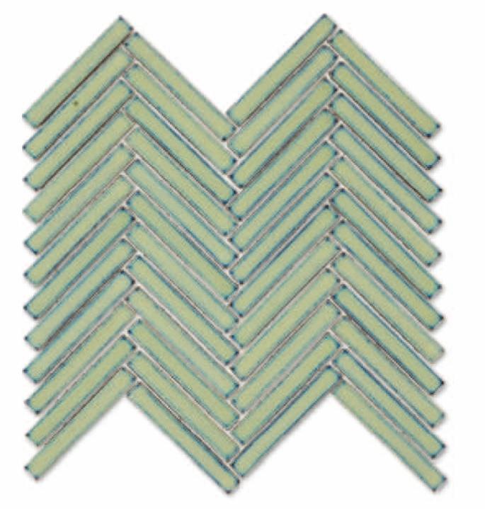 Glossy Finish Pista Gloss 3D Duo Herringbone Ceramic tile 255x270 mm