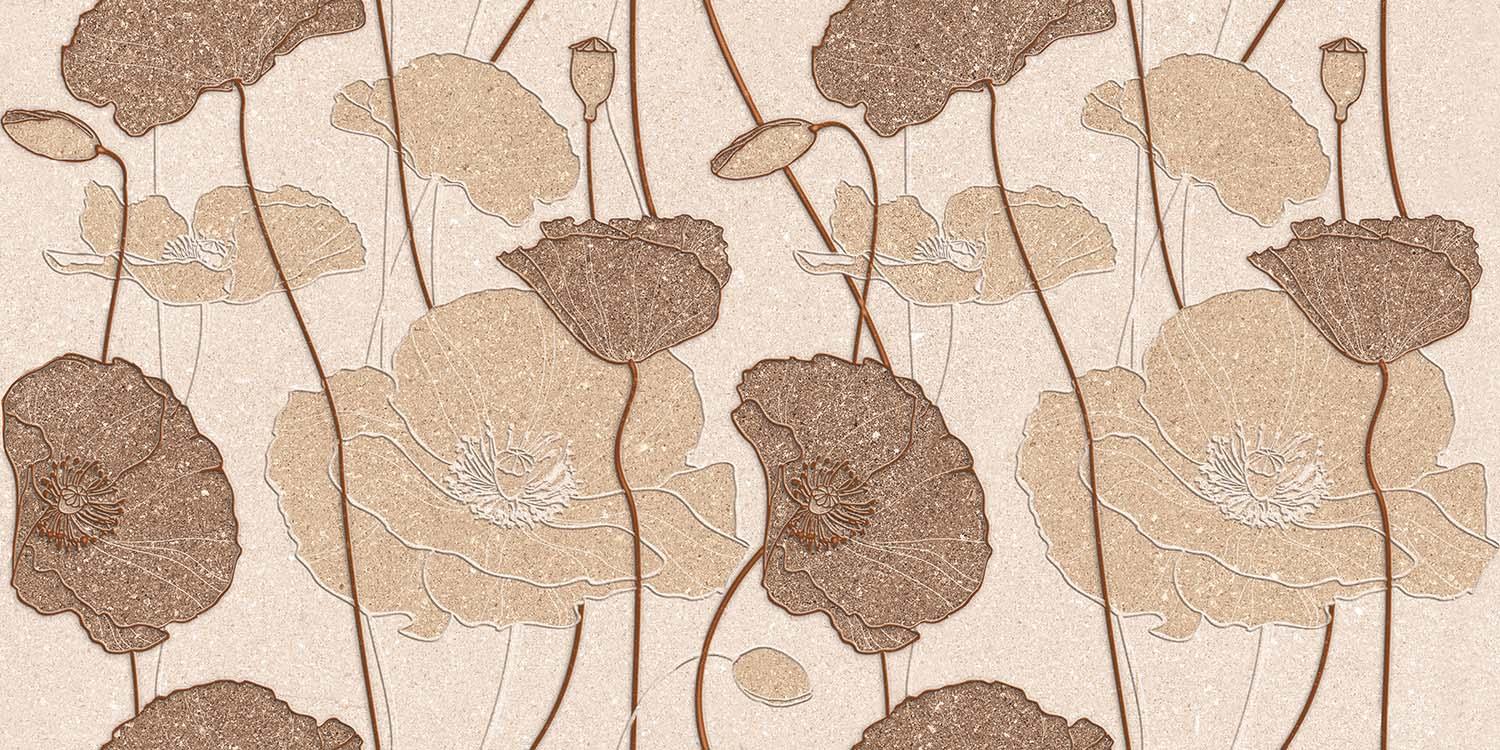Poppy Breeze Sandstone Wallpaper
