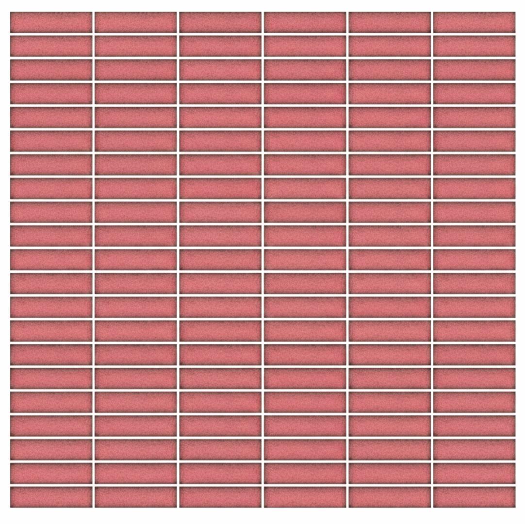 Glossy Finish Red Gloss 3D Grid Stacked Brick Ceramic tile 285x300 mm