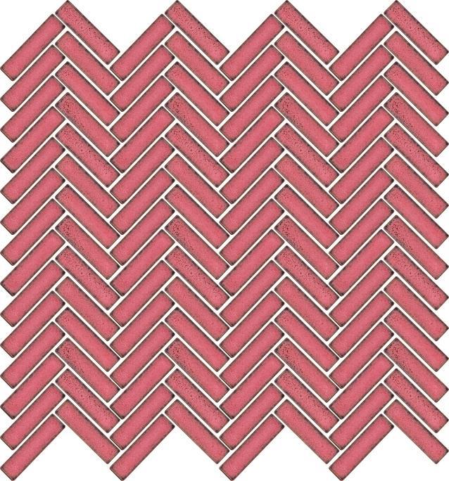Red Gloss 3D Quad Herringbone