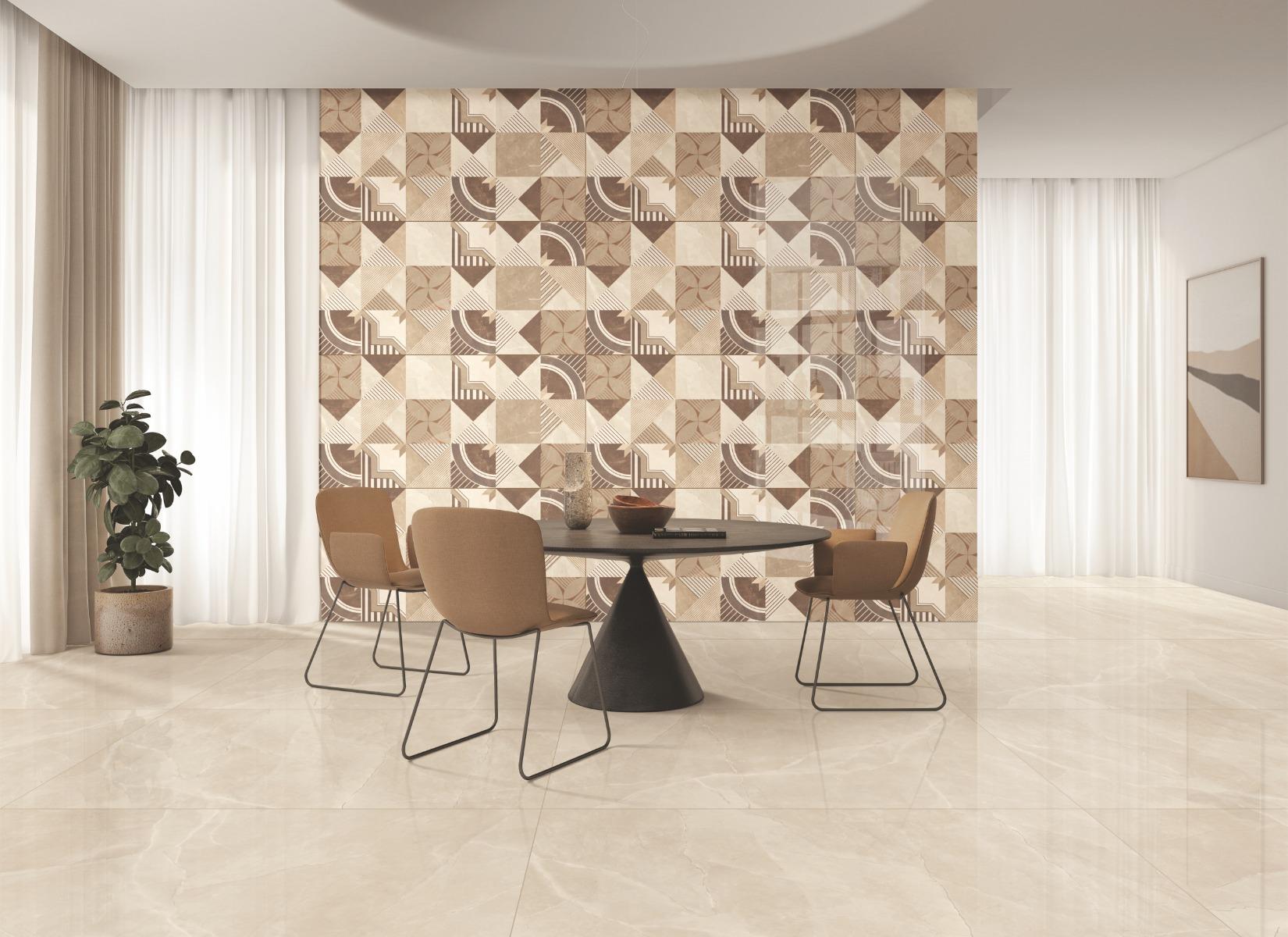 Glossy Finish Sabbia Oro Marble Gloss Glazed Vitrified Tiles Floor Tiles