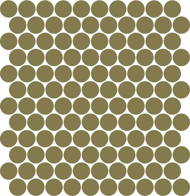 Glossy Finish Sage Green Gloss Coin Ceramic tile 320x330 mm