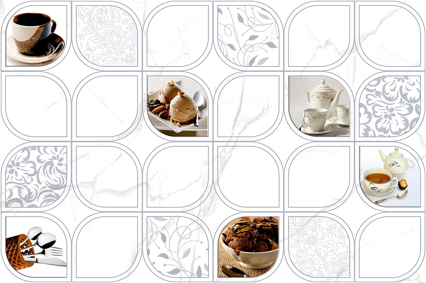 White Tiles for Kitchen Tiles