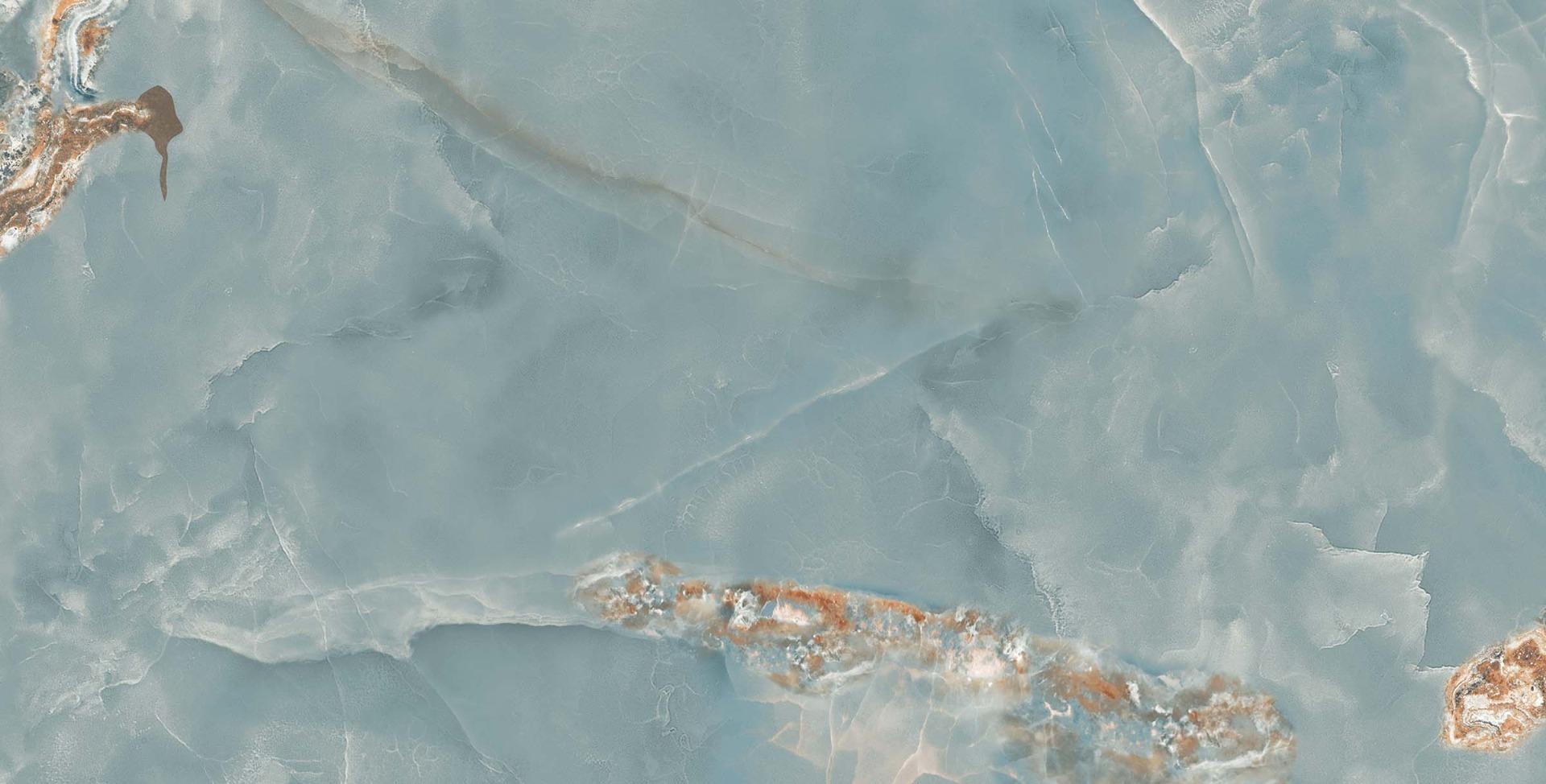 Super Glossy Finish Sea Breeze Onyx Super Gloss Vitrified tile 600x1200 mm