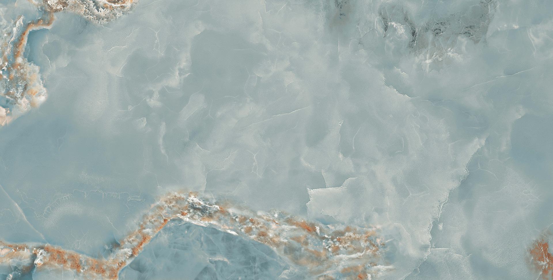 Super Glossy Finish Sea Breeze Onyx Super Gloss Glazed Vitrified Tiles 600x1200 mm