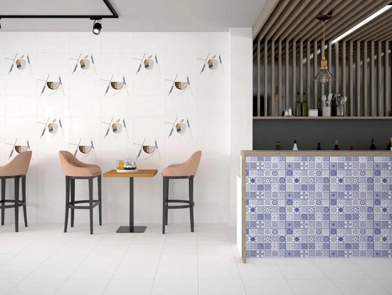 Matte Finish SFM Plain White Ceramic tile 300x300 mm